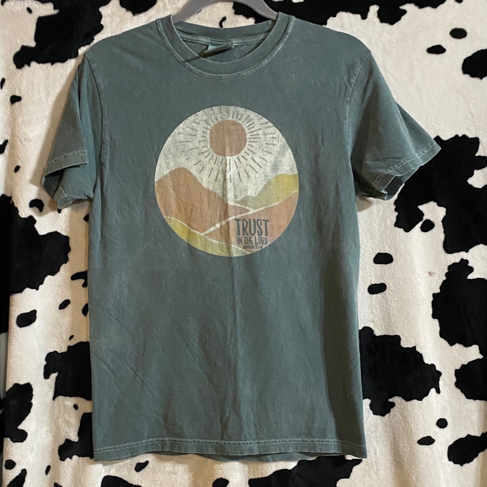 Graphic Tee with Mountain Design